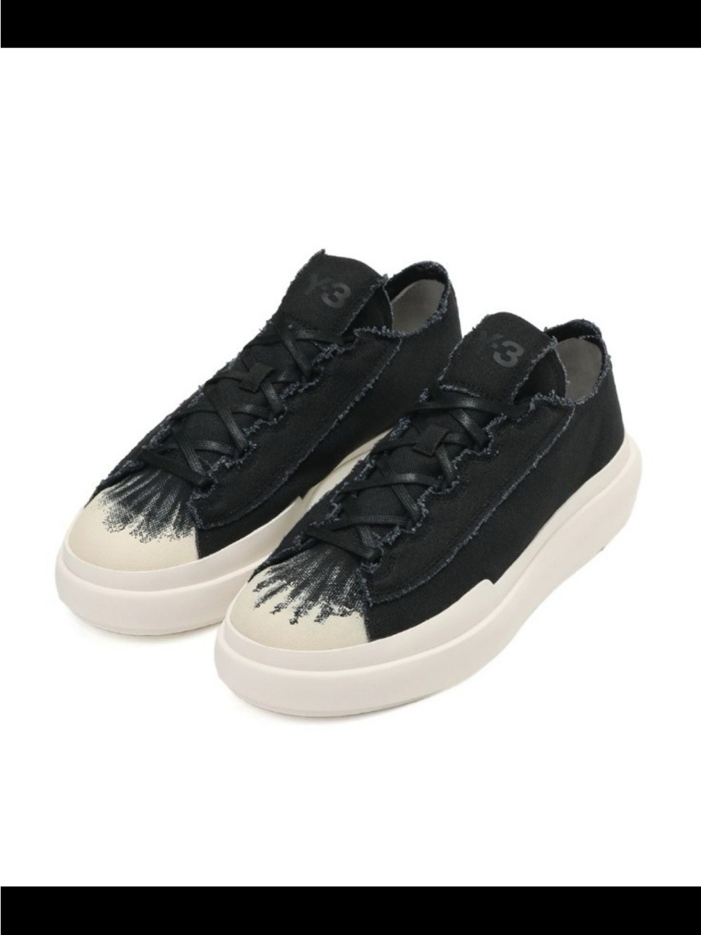 Adidas Y-3 canvas sneakers Nizza Low Black Off-White Yohji Yamamoto shoes